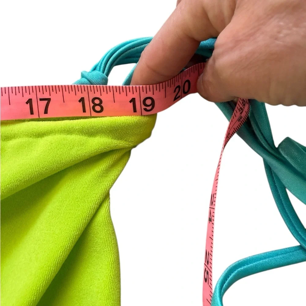 Frankie's Bikinis Lime Green Renee Terry Dress NWOT